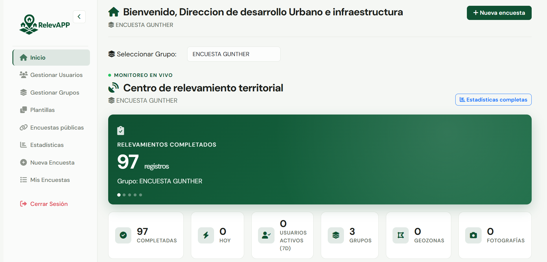 Registro de zona de riesgo